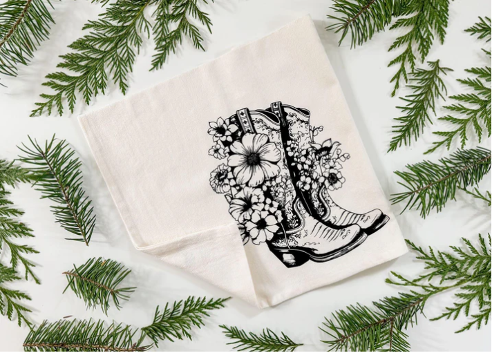Cowgirl Boots Tea Towel