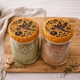 Golden Hummingbirds Mason Jar Covers - Set of Two