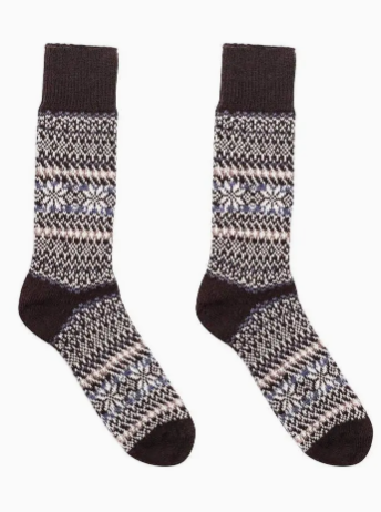 Nordic Socks Merino Wool - Sigrid - Chocolate