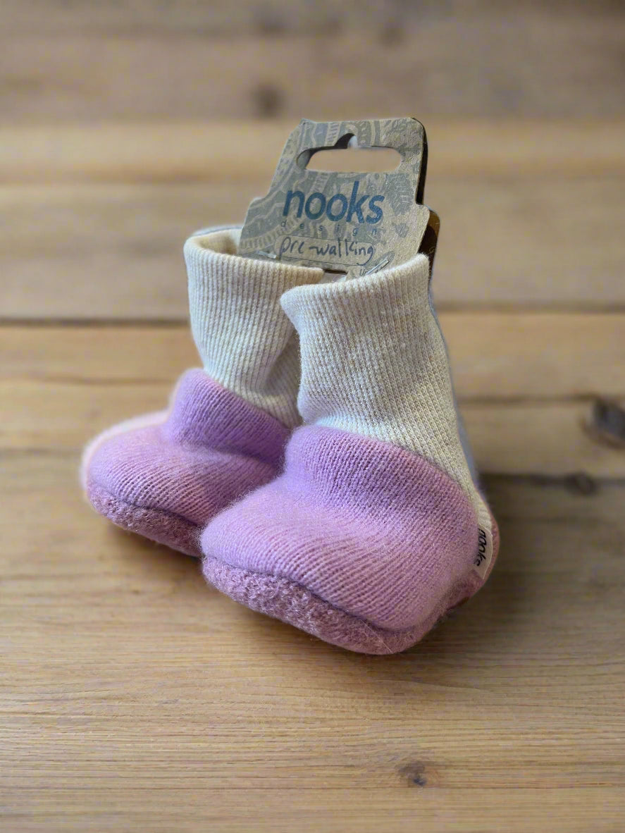 Upcycled Cashmere or Wool Pre-walker Booties