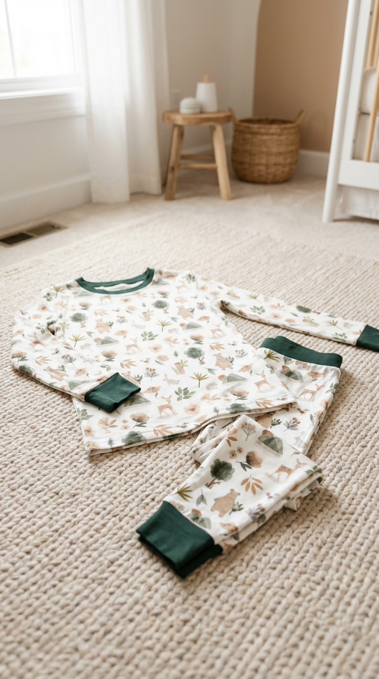 Woodland Bamboo Two-Piece Pajama Set