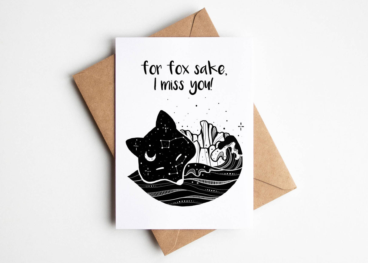 "For Fox Sake, I Miss You!" - Greeting Card