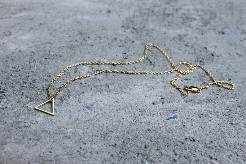 Gold Little Triangle Necklace