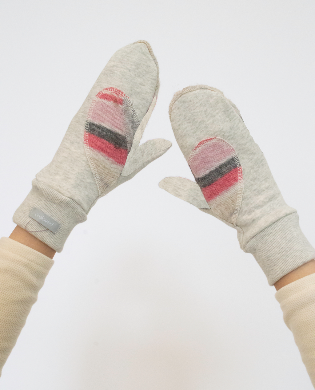 Ariel Mitts With Upcycled Wool: Black