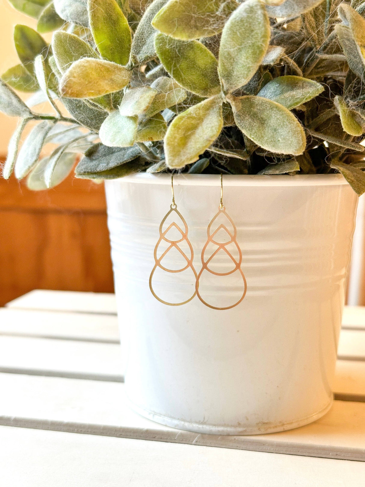 Brass Drop Earring