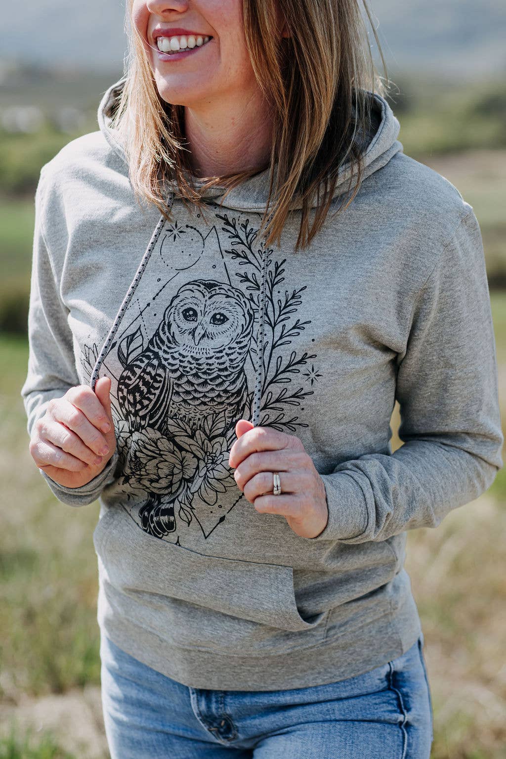 Floral Owl Hoodie