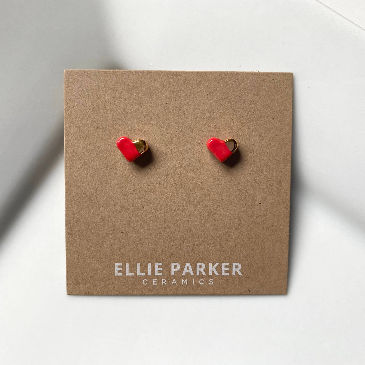 Heart Ceramic Stud Earrings