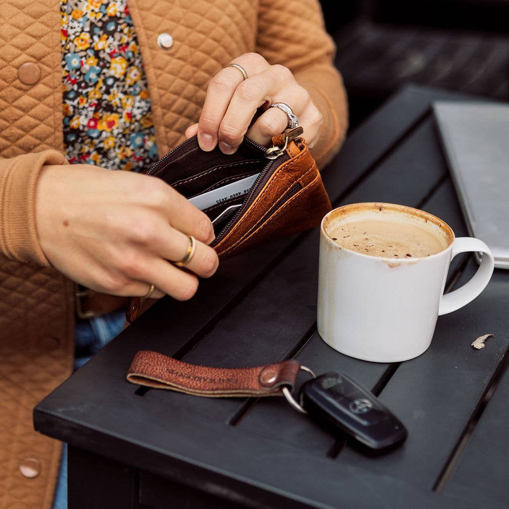 Tangent Leather Coin Pouch: Mini