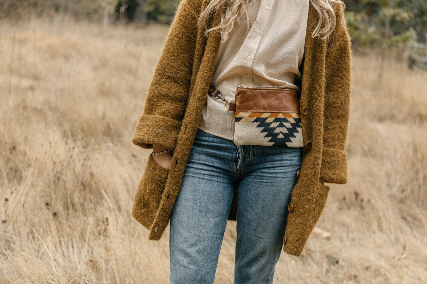 Handmade Pendleton Wool Belt Bag - Bohemian Cowgirl Chic: SMALL