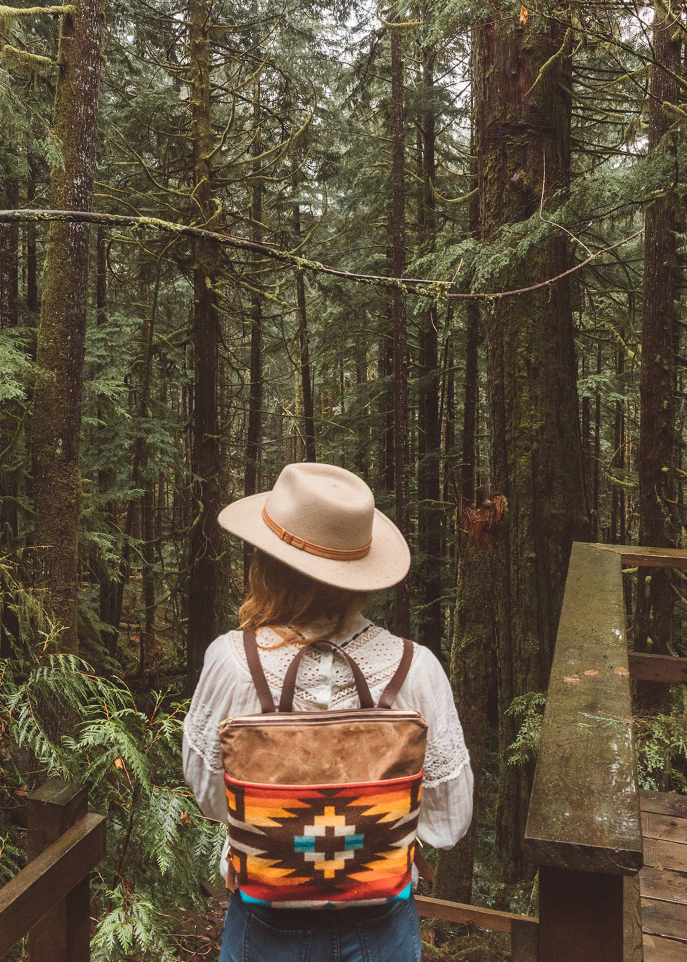 Bohemian Waxed Canvas Backpack