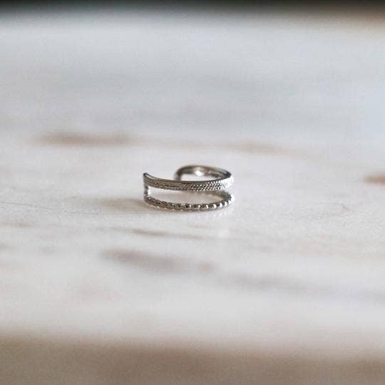 Ear Cuff Double Mixte Silver
