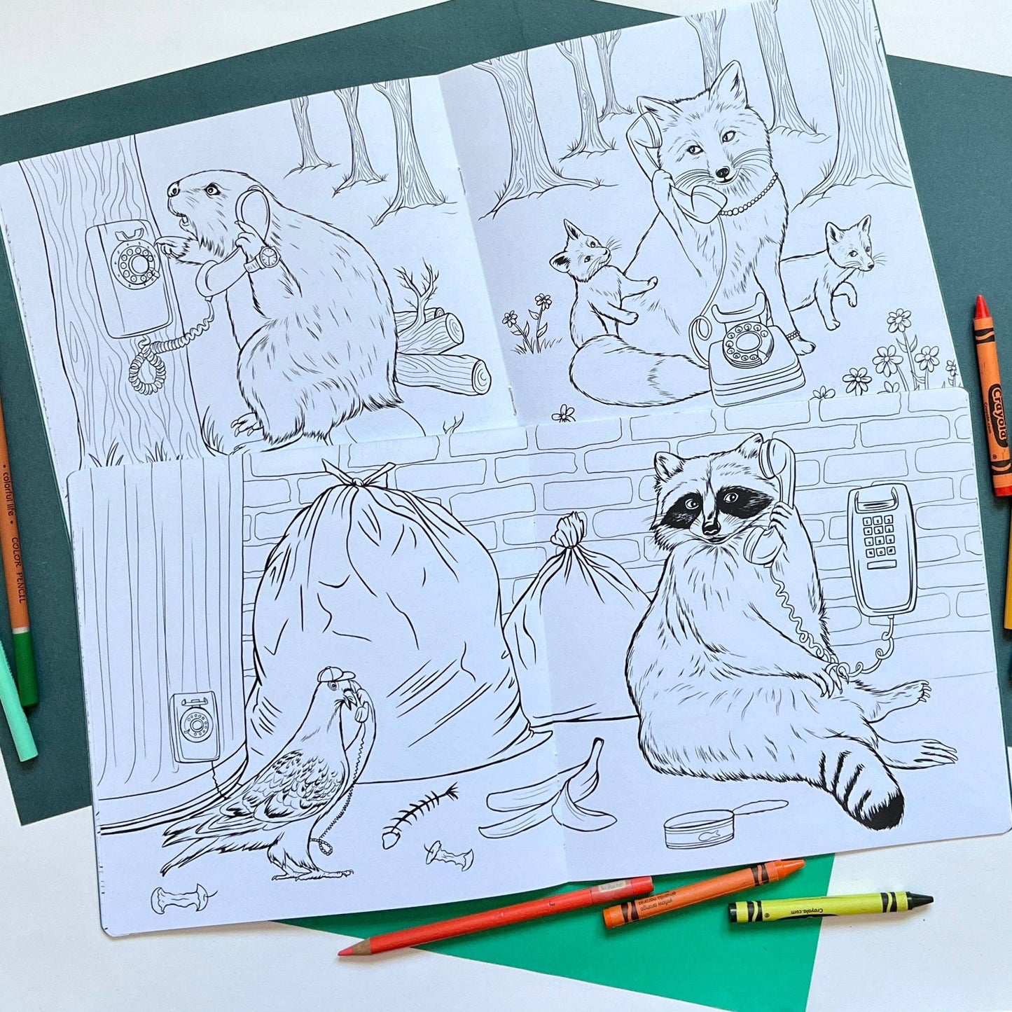 Hello Dear? - Coloring Book / Animals on the phone