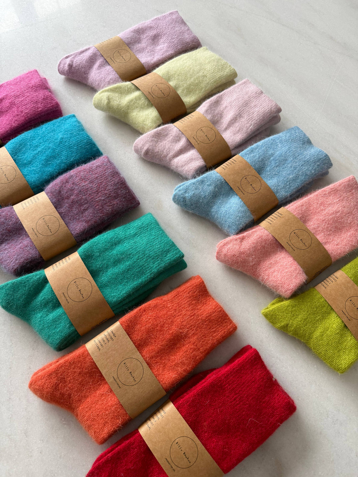 Fluffy Angora Socks