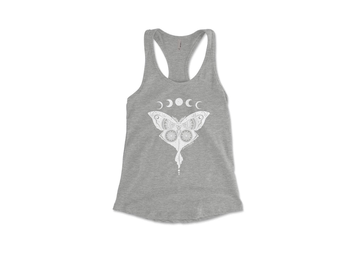 Women's Tank Top, Luna Moth: Ocean Blue