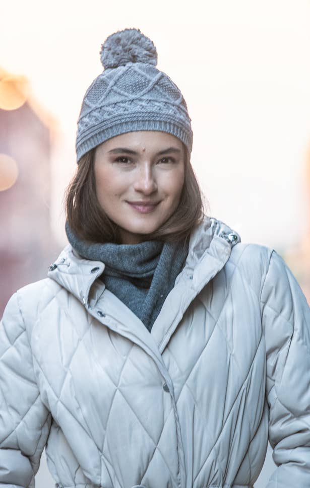 CANADA-MADE RECYCLED POM BEANIE: White / O/S