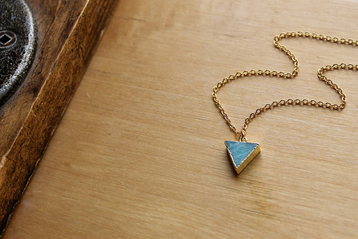 Amazonite Triangle Necklace