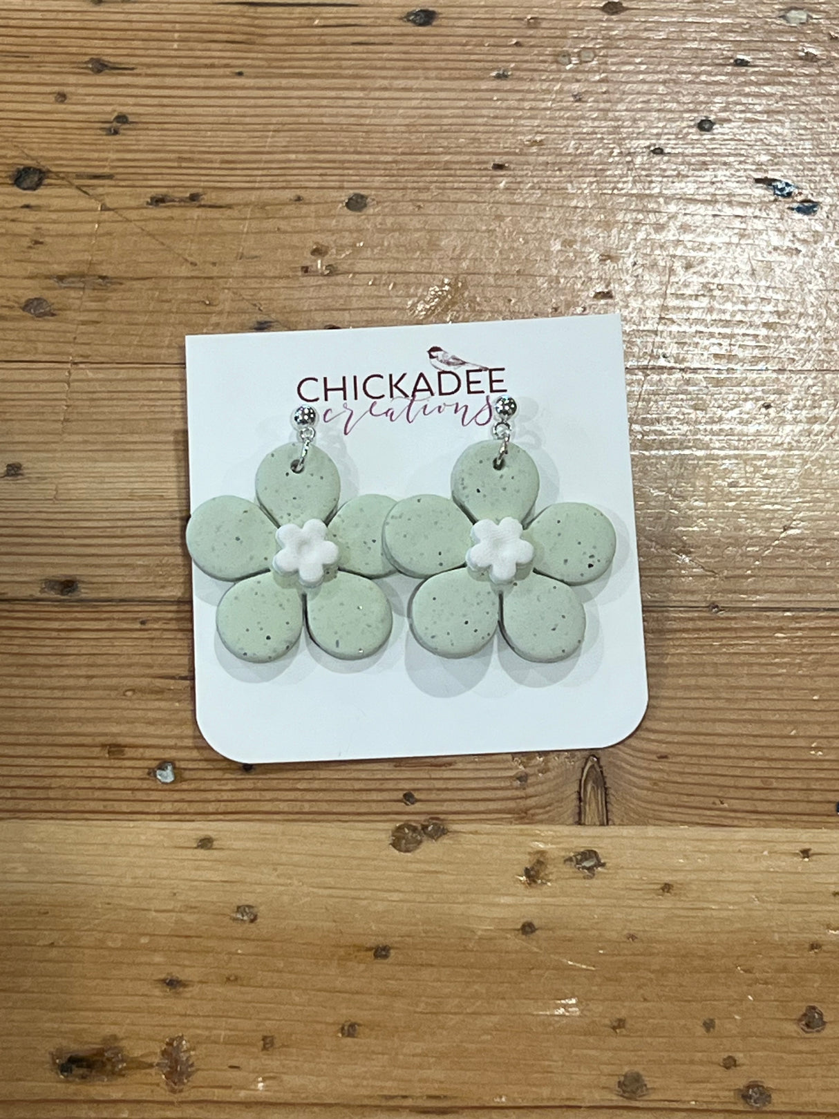 Flower Power Dangle Clay Earrings