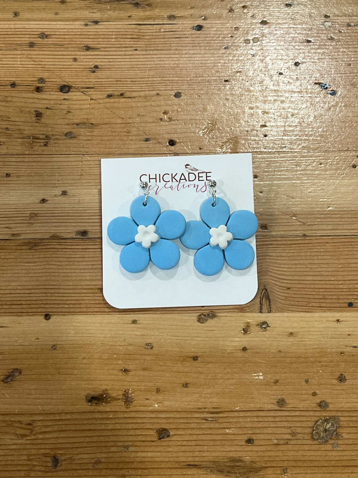 Flower Power Dangle Clay Earrings