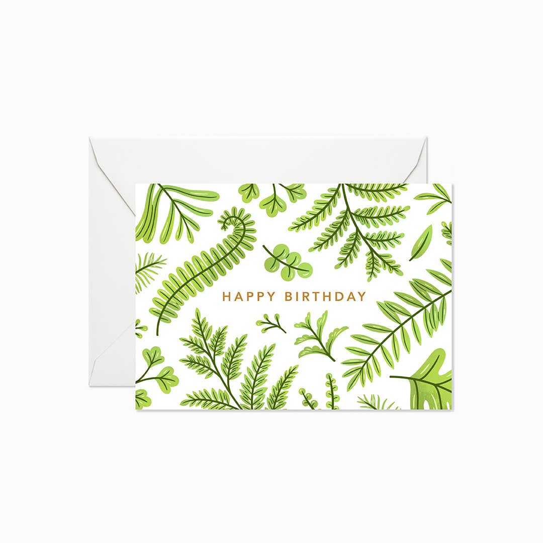 Summer Ferns Happy Birthday | Mini Card