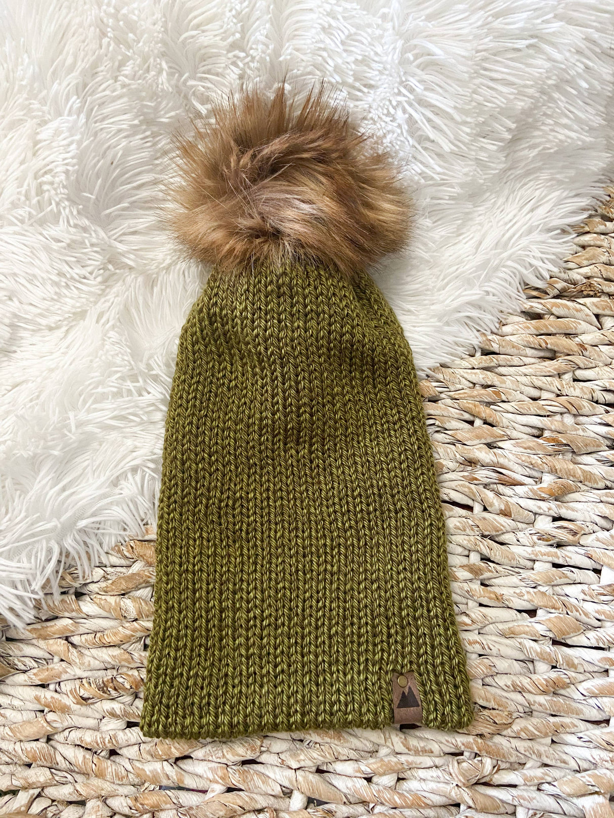 Knit Beanie Toque with Fur Pom Pom