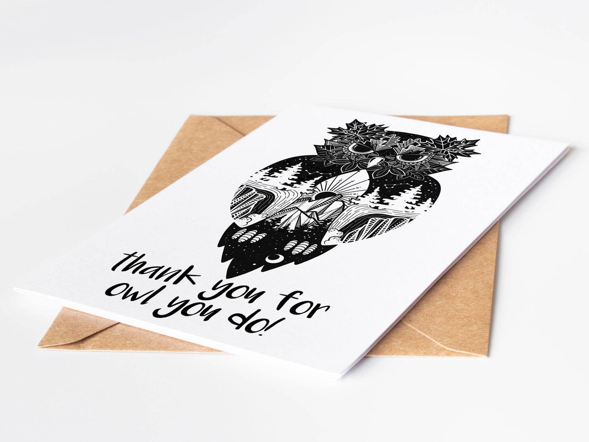 Thank You For Owl You Do - Greeting Card