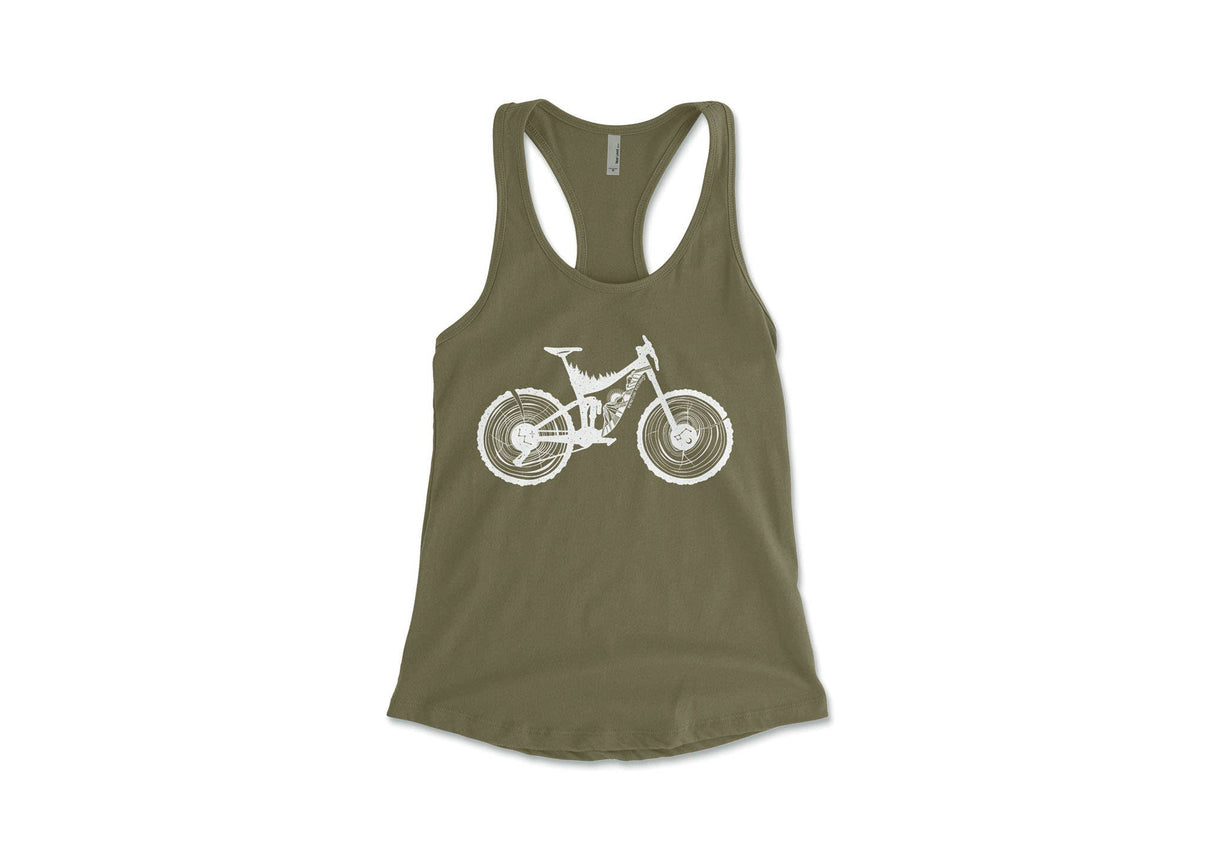 Women's Tank Top, Mountain Bike: Forest Green