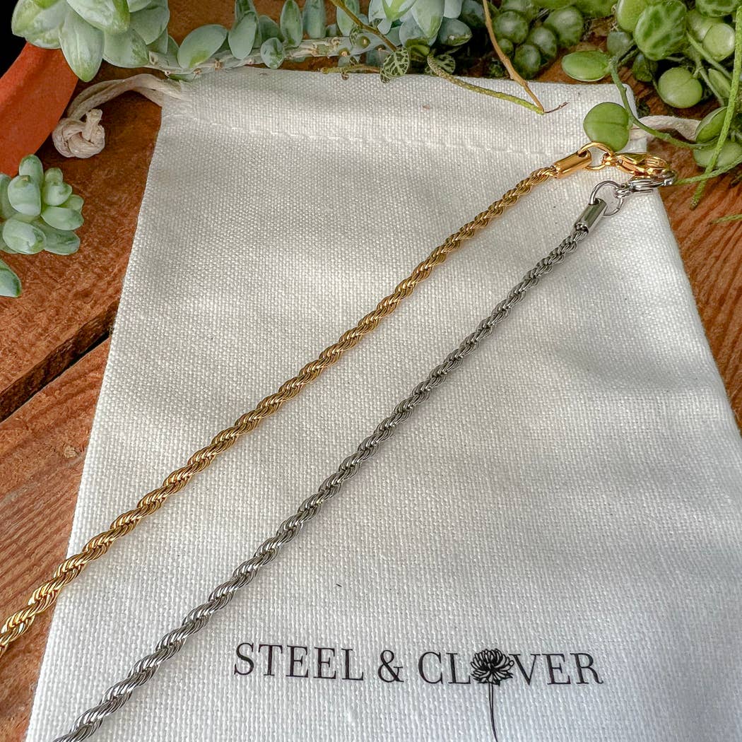 River Rope Chain: Yellow Gold / White Gold