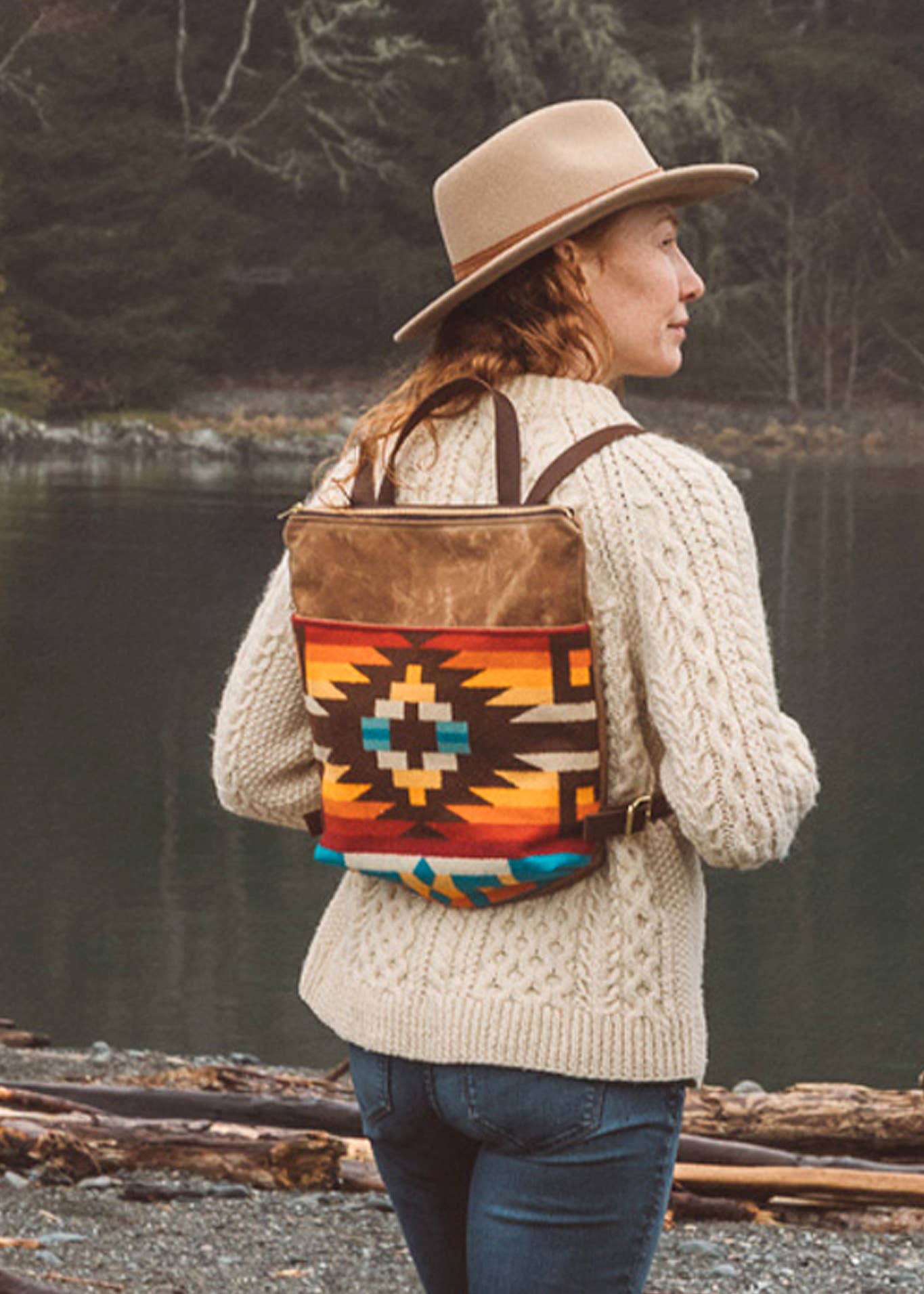 Bohemian Waxed Canvas Backpack