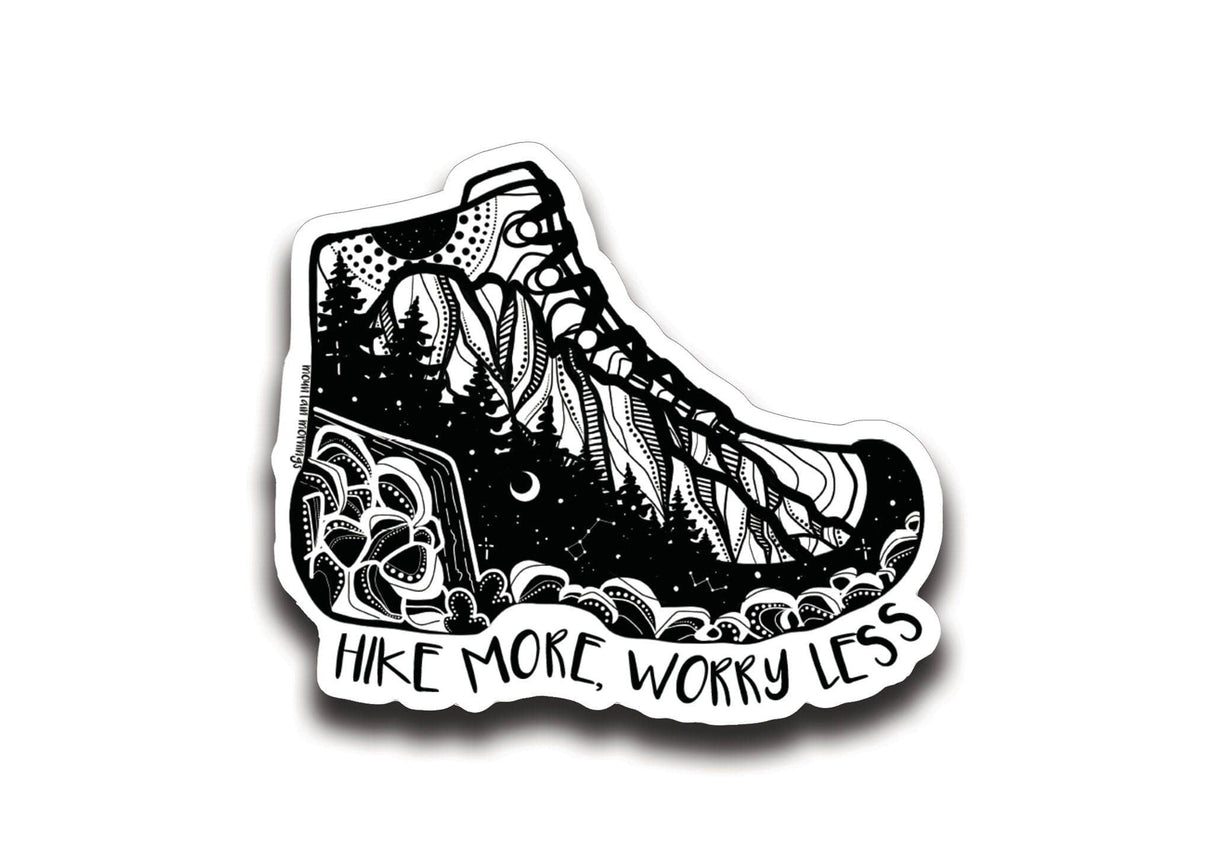 Hike More, Worry Less Sticker