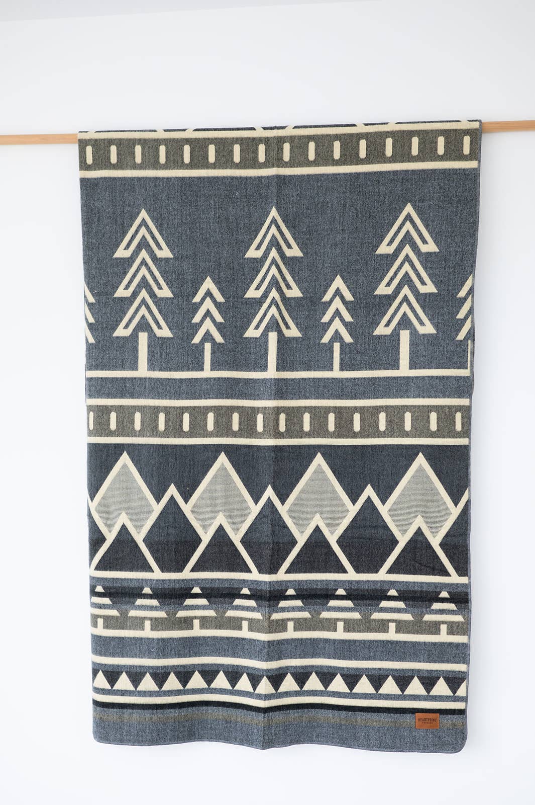 Tree Line Queen Blanket - Fogline