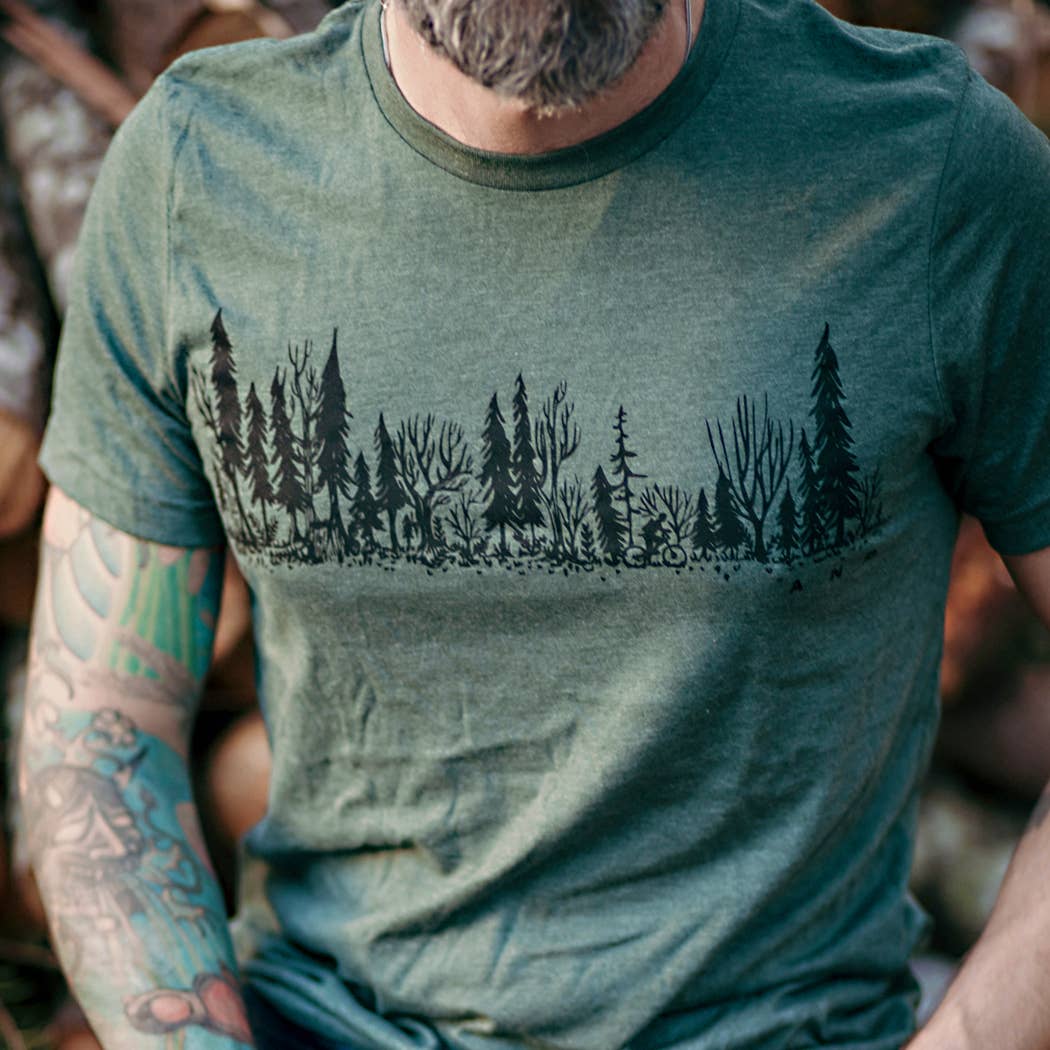 Unisex T-shirt: Mountain Bike & Trees