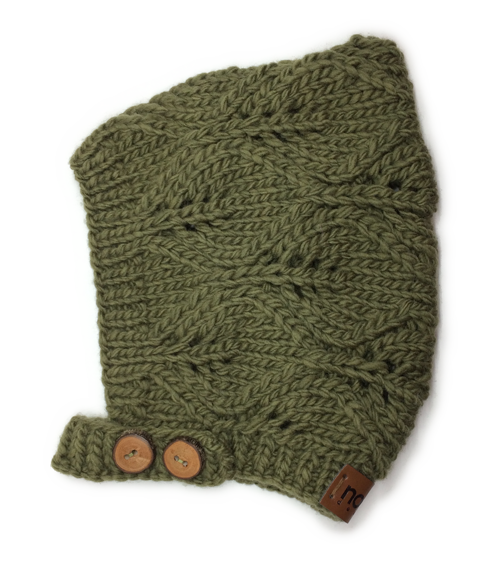 Coastal Forest Merino Wool Knit Bonnet