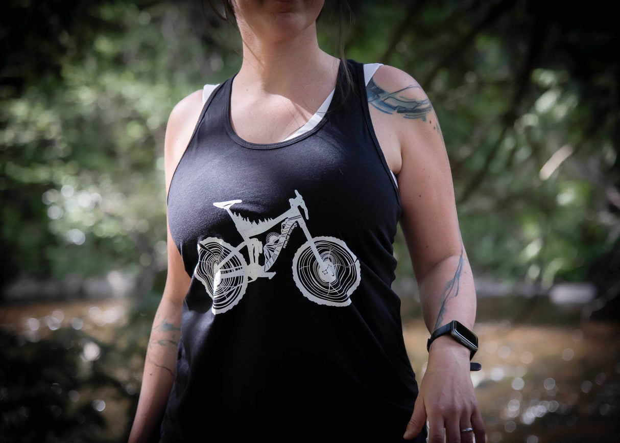 Women's Tank Top, Mountain Bike: Forest Green