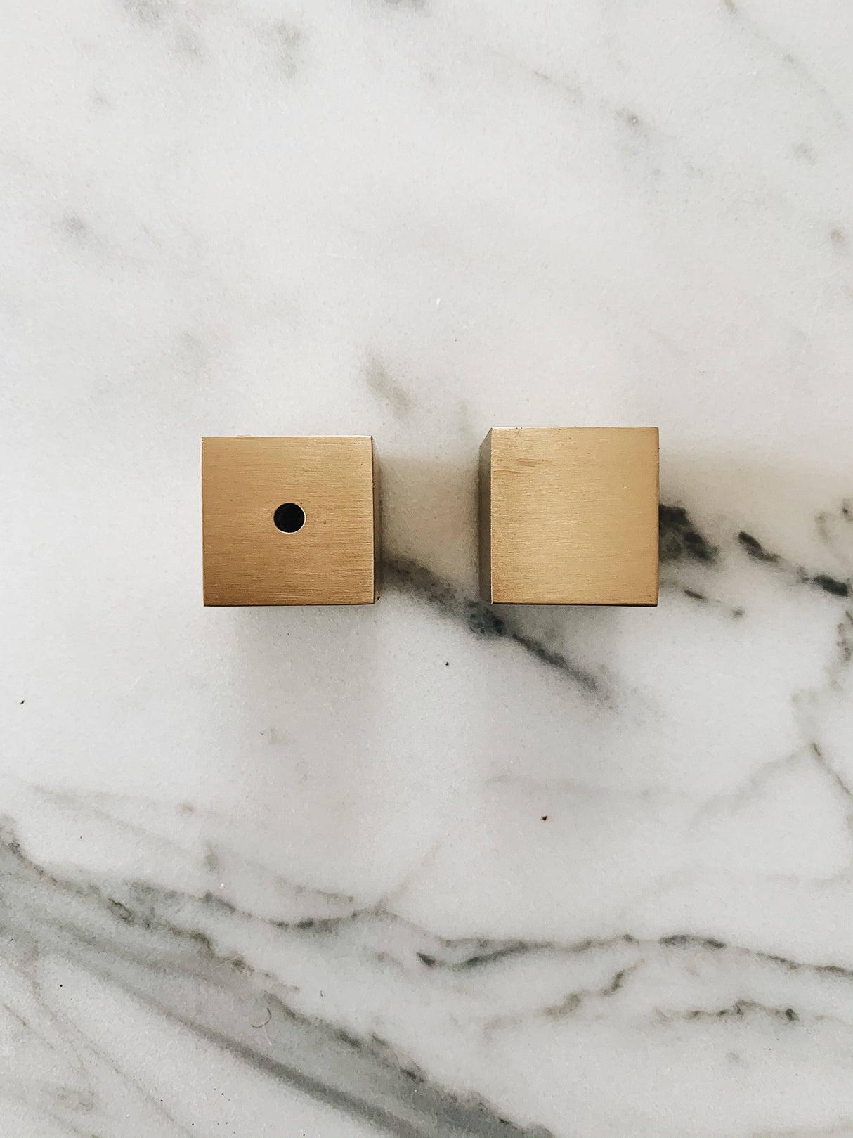 Minimalist Brass incense holder: 1 cube