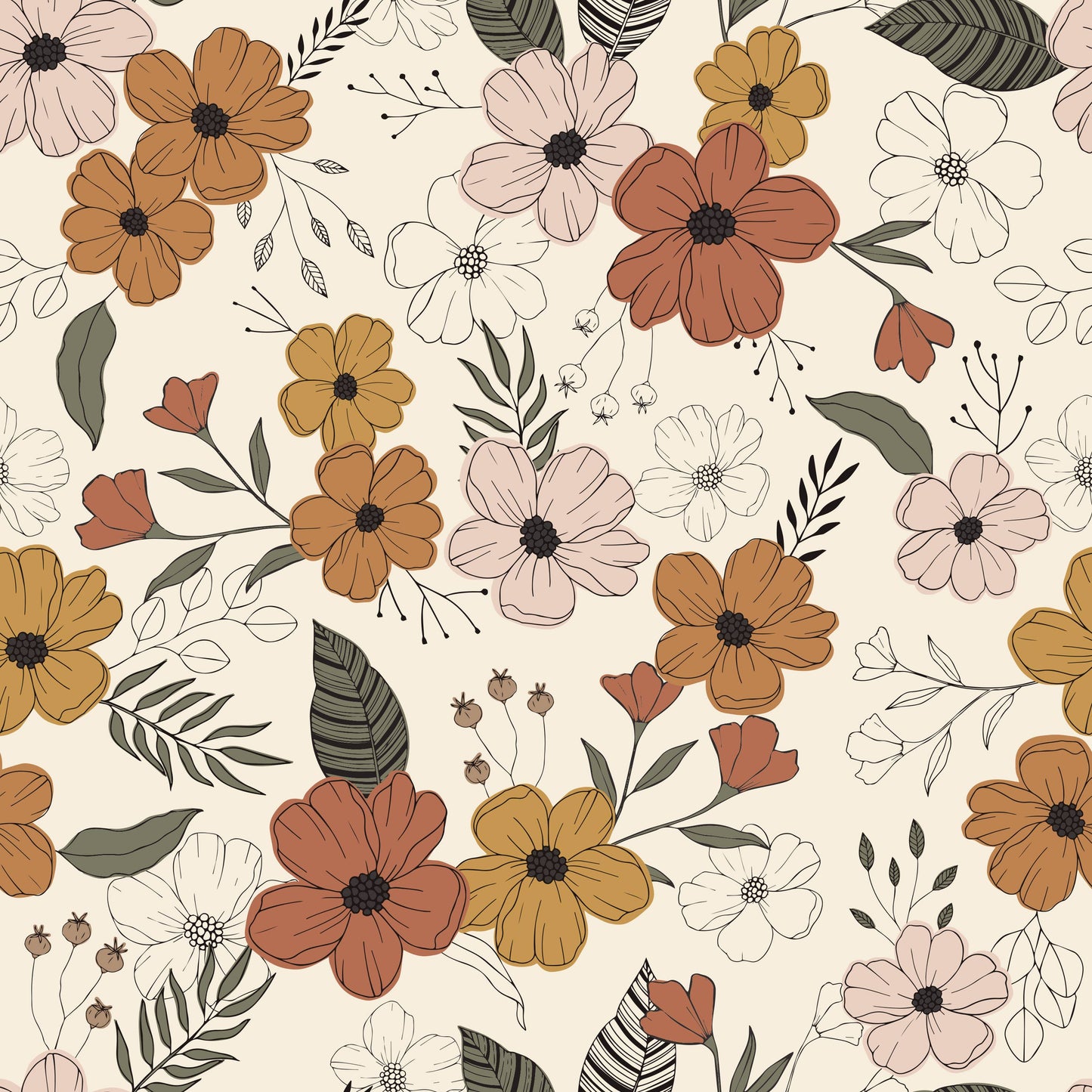 Vintage Blossom Swaddle Blanket
