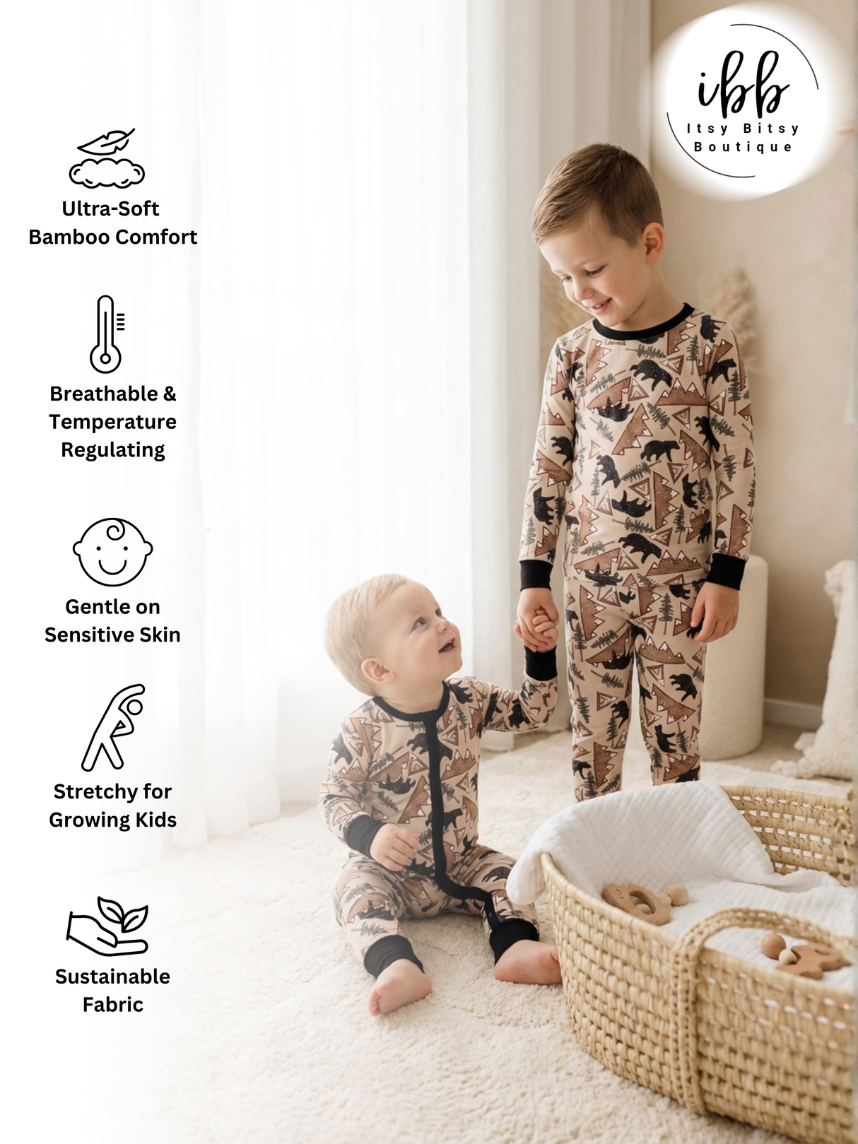 Rocky Ridge Bamboo Two-Piece Pajama Set