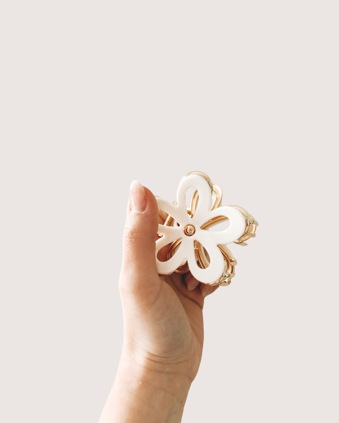 Flower Gold Claw Clip