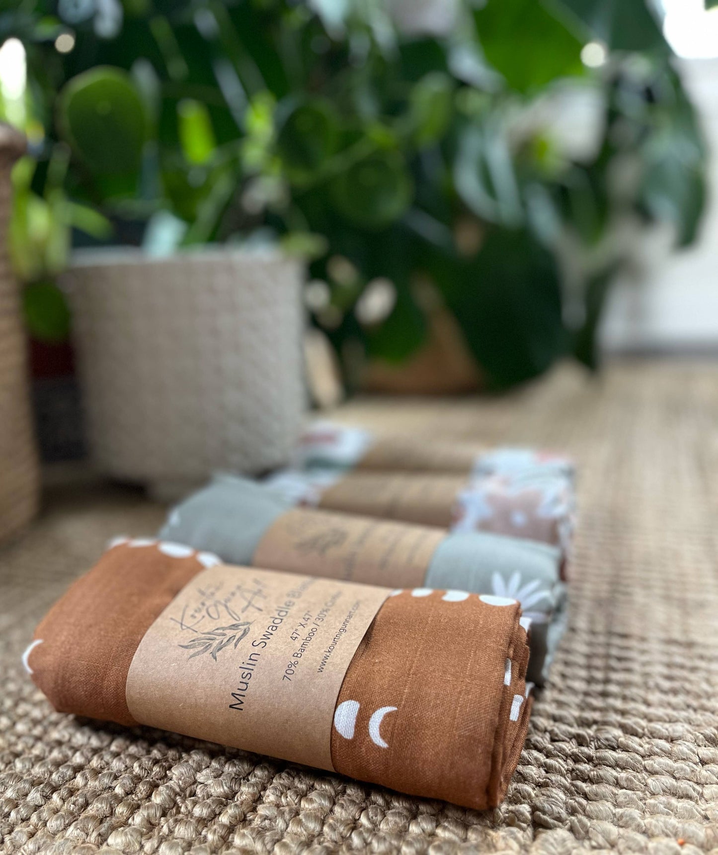 Moon Phases Swaddle Blanket