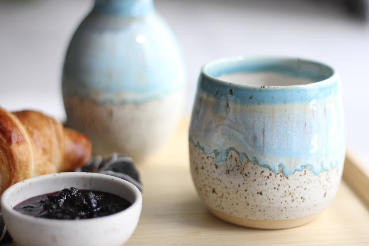 Wine Cup Handmade Ceramic | Thumb Dent Grip