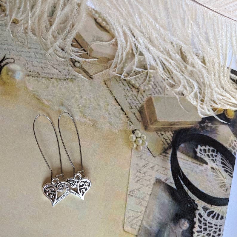 Silver Heart Earrings