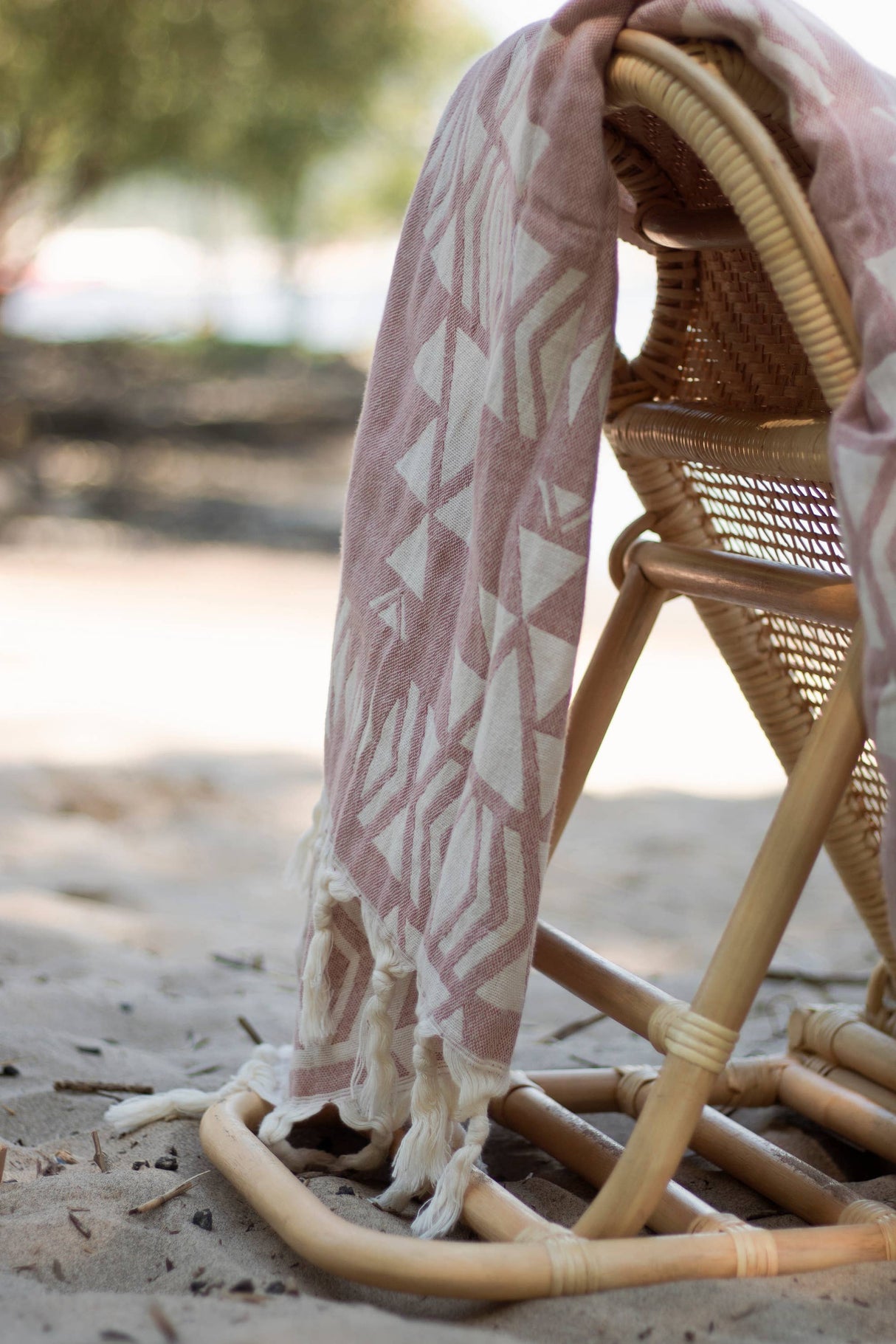Oversized Turkish Towel: Cinnamon Jacquard