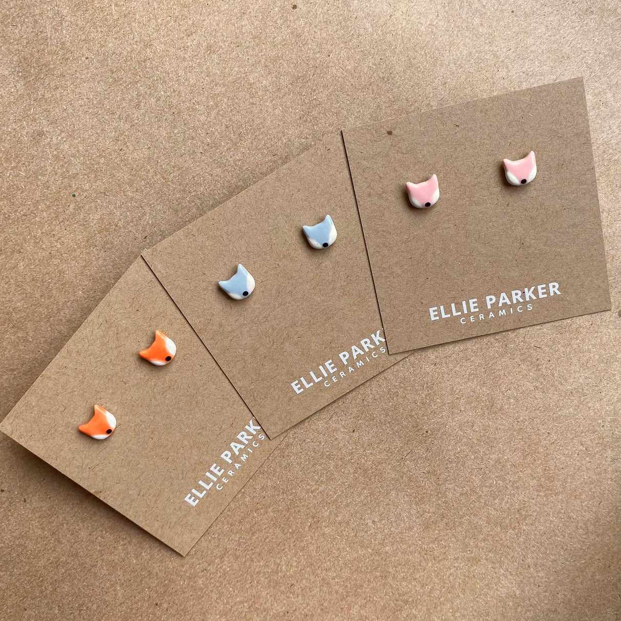 Ceramic Fox Earrings