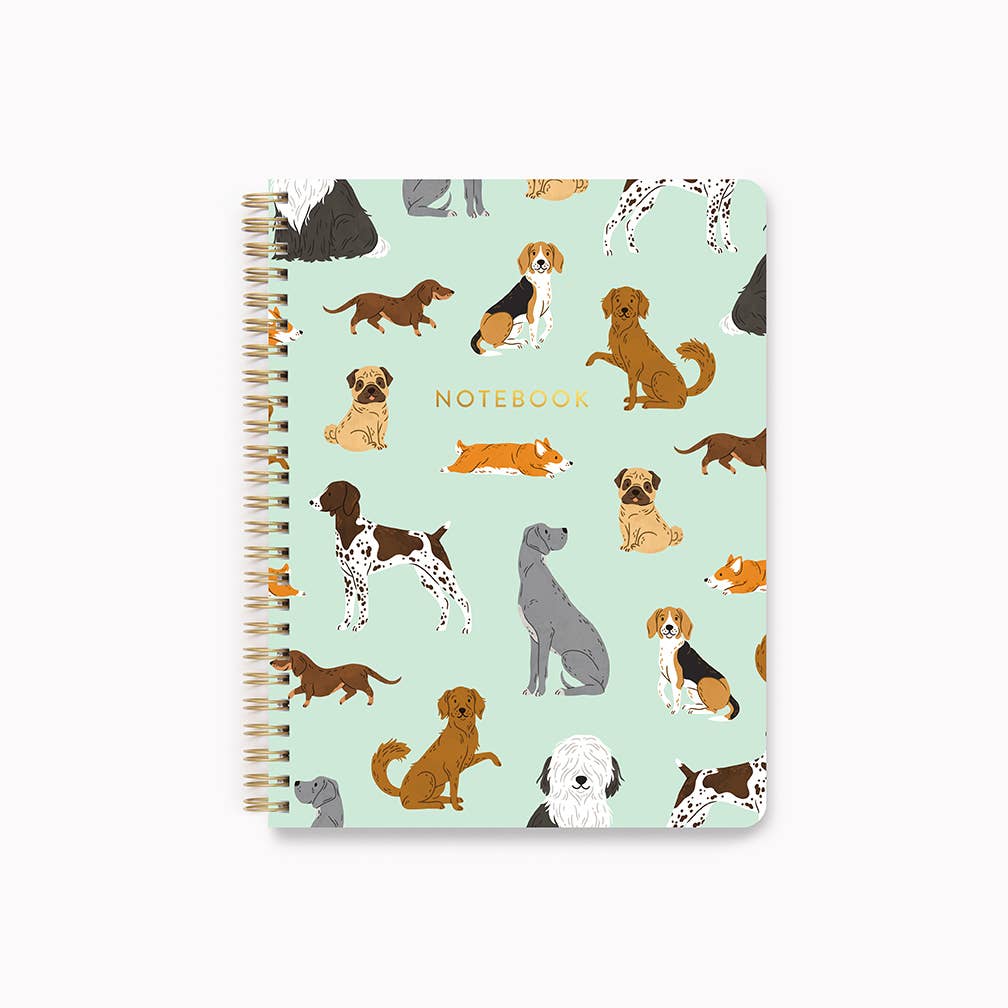 Spiral Notebook - Summer Floral / Dogs