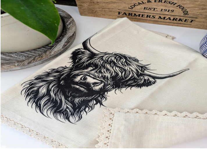 Highland Cow Linen