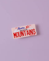 Mountains Alberta License Plate Matte Vinyl Sticker