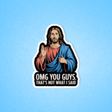 Funny Jesus sticker, Funny sticker, Laptop sticker 