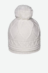 CANADA-MADE RECYCLED POM BEANIE: White / O/S