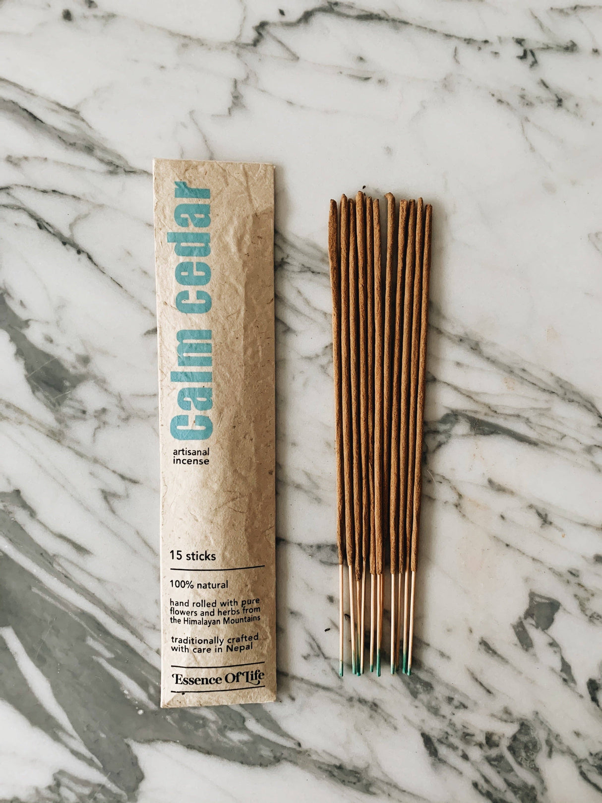 Handcrafted 100% Natural Artisanal incense: 15 sticks