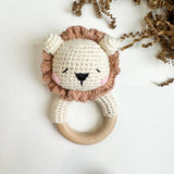 Handmade 100% Cotton Crochet Animal Rattle : Ellie the Elephant