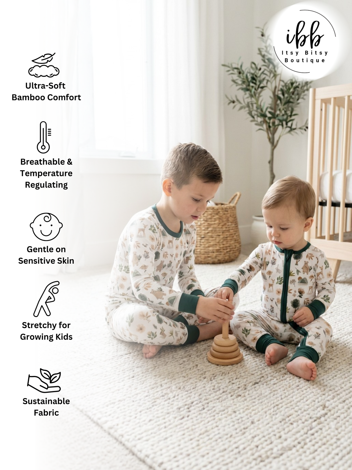 Woodland Bamboo Baby Sleeper